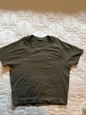 lululemon athletica Olive Green Crop Top